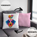 Labrador Herz Farbe Besitzer Kissen mit Füllung 40x40 Geschenk Lustiger Spruch Geschenkidee Labrador Liebhaber (Grau) Rosa Trendation