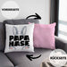 Papa Hase Kissen mit Füllung 40x40 Geschenk für Hasen-Vater Geschenkidee Bester Papa Kaninchen (Grau) Rosa Trendation