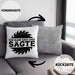 Ich Kam Sah Und Sägte Kreissäge Kissen mit Füllung 40x40 Geschenk Holzarbeiter Geschenkidee Schreiner (Grau) Grau Trendation