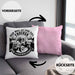 Trucker Geschenk Kissen mit Füllung 40x40 Der Weg Ist Das Ziel Trucker LKW Fahrer Geschenkidee (Grau) Rosa Trendation