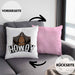 Lustige Kissen mit Füllung 40x40 für Line Dance Fans Howdy Cowboy Geschenkidee (Grau) Rosa Trendation