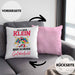 Klein Aber Sch Gefährlich Lustige Einhorn Kissen mit Füllung 40x40 mit Spruch Geschenkidee Einhornfans Sprüche Frauen (Grau) Rosa Trendation
