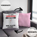 Verkäufer Geschenk Kissen mit Füllung 40x40 Lustiger Spruch Ich Bin Verkäufer Warum Weil Ich Es Kann Geschenkidee Bester Verkäufer Geburtstag (Grau) Rosa Trendation