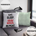 Krav Maga Kissen mit Füllung 40x40 Geschenk Kampfsportler Geschenkidee Selbstverteidigung (Grau) Grün Trendation