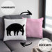 Lustige Ameisenbär Kissen mit Füllung 40x40 (Grau) Rosa Trendation
