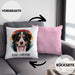 Berner Sennen Besitzer Kissen mit Füllung 40x40 Geschenk Lustiger Spruch Geschenkidee Berner Sennen Mama Papa (Grau) Rosa Trendation