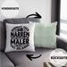 Maler Kissen mit Füllung 40x40 Geschenk Spruch Männer Verneigt Euch Ihr Narren Seine Majestät Der Maler Betritt Das Gelände (Grau) Grün Trendation