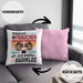 Jack Russell Besitzerin Frauchen Kissen mit Füllung 40x40 Geschenk Lustiger Spruch Geschenkidee Vorsicht Vor Dem Frauchen (Grau) Rosa Trendation