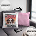 Australian Shepherd Besitzerin Frauchen Kissen mit Füllung 40x40 Geschenk Lustiger Spruch Geschenkidee Vorsicht Vor Dem Frauchen (Grau) Rosa Trendation