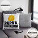 Ingenieur Papa Kissen mit Füllung 40x40 Gadget Geschenk Ingeneur Geschenkidee (Grau) Grau Trendation