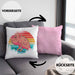 Chamäleon-Besitzer Kissen mit Füllung 40x40 Geschenk Grafik Chamäleon (Grau) Rosa Trendation