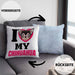 Chihuahua Besitzerin Kissen mit Füllung 40x40 Geschenk Lustiger Spruch Geschenkidee I Love My Chihuahua (Grau) Blau Trendation