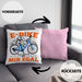Lustige Kissen mit Füllung 40x40 E-Bike Fans Geschenk E-Bike Sprüche Geschenkidee (Grau) Rosa Trendation