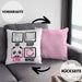 Eat Sleep K-Pop Kissen mit Füllung 40x40 Geschenk Koreanische Musik Kpop Geschenkidee Spruch (Grau) Rosa Trendation
