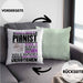 Pianist Geschenk Kaffee-Kissen mit Füllung 40x40 Geschenkidee für Pianist Ich Bin Pianist Ich Kann Es Dir Erklären Jedoch Nicht Für Dich Verstehen Spruch Lustig (Grau) Grün Trendation
