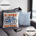 Lustige Kissen mit Füllung 40x40 E-Bike Fans Geschenk E-Bike Sprüche Geschenkidee (Grau) Blau Trendation