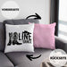 Line Dance Kissen mit Füllung 40x40 Geschenk Spruch Linedance KafffeeKissen mit Füllung 40x40 Spruch (Grau) Rosa Trendation