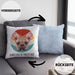 Französische Bulldogge Besitzer Kissen mit Füllung 40x40 Geschenk Lustiger Spruch Geschenkidee Französische Bulldogge Mama Papa (Grau) Blau Trendation