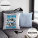 Kreuzfahrt Geschenk Kissen mit Füllung 40x40 Verkündung Geschenkidee für Kreuzfahrt-Fans Schiff (Grau) Blau Trendation