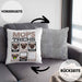 Mops Besitzer Kissen mit Füllung 40x40 Geschenk Lustiger Spruch Geschenkidee Mops Tricks Bleib (Grau) Grau Trendation
