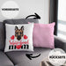 Schäferhund Besitzer Mom Mama Kissen mit Füllung 40x40 Geschenk Lustiger Spruch Geschenkidee Schäferhund Besitzerin (Grau) Rosa Trendation