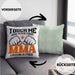 MMA-Kissen mit Füllung 40x40 Geschenk für MMA-Kämpfer Geschenkidee First MMA Lesson (Grau) Grün Trendation