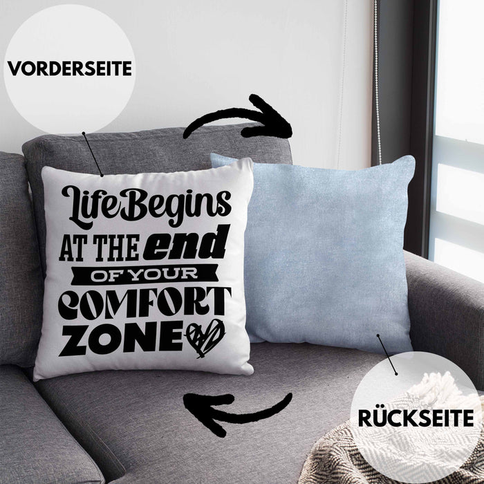 Entrepreneur Kissen mit Füllung 40x40 Entrepreneurship Geschenk Spruch Motivation Idee Sprüche Geschenkidee (Grau) Blau Trendation