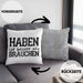 Lustige Kissen mit Füllung 40x40 mit Spruch "Haben ist besser als brauchen" (Grau) Grau Trendation