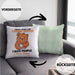 Bär Kaffe Kissen mit Füllung 40x40 Geschenk Lustiger Spruch I Hate People And I Know Things Geschenkidee Geburtstag (Grau) Grün Trendation