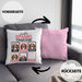 Cocker Spaniel Besitzer Kissen mit Füllung 40x40 Geschenk Lustiger Spruch Geschenkidee Cocker Spaniel Tricks Bleib (Grau) Rosa Trendation