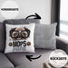 Mops Papa Besitzer Kissen mit Füllung 40x40 Geschenk Lustiger Spruch Geschenkidee Mops Liebhaber (Grau) Grau Trendation