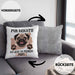 Mops Besitzer Kissen mit Füllung 40x40 Geschenk Lustiger Spruch Geschenkidee Mir Reichts Ich Geh Zu Meinem Mops (Grau) Grau Trendation