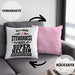 Stewardess Kissen mit Füllung 40x40 Geschenk für Stewardessin Lustiger Spruch (Grau) Rosa Trendation