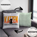 Katzen Servicepersonal Kissen mit Füllung 40x40 Geschenkidee Lustig Spruch Katzenbesitzer KatzenMama (Grau) Grün Trendation