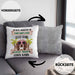 Cocker Spaniel Besitzer Kissen mit Füllung 40x40 Geschenk Lustiger Spruch Geschenkidee Ich Arbeite Hart Damit Mein Cocker Spaniel Seinen Traum Leben Kann (Grau) Grau Trendation