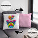 Yorkie Herz Farbe Besitzer Kissen mit Füllung 40x40 Geschenk Lustiger Spruch Geschenkidee Yorkie Liebhaber (Grau) Rosa Trendation