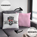 Lustige Kissen mit Füllung 40x40 Geschenk für Böse Alte Frau Rock Biker (Grau) Rosa Trendation
