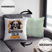 Border Collies Papa Besitzer Kissen mit Füllung 40x40 Geschenk Lustiger Spruch Geschenkidee Border Collies Liebhaber (Grau) Grün Trendation