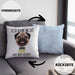 Mops Besitzer Kissen mit Füllung 40x40 Geschenk Lustiger Spruch Geschenkidee Ich Kann Nicht Mein Mops Hat Nein Gesagt (Grau) Blau Trendation