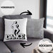 Lustige Tänzer Kissen mit Füllung 40x40 Geschenk für Tänzer und Tänzerinnen "Dance" (Grau) Grau Trendation
