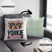 Yorkie Papa Besitzer Kissen mit Füllung 40x40 Geschenk Lustiger Spruch Geschenkidee Yorkie Liebhaber (Grau) Grün Trendation