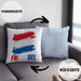 Holland Fan Kissen mit Füllung 40x40 Geschenk Holländer Frikande (Grau) Blau Trendation