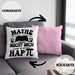 Mathe-Lehrer Kissen mit Füllung 40x40 Geschenkidee Mathe Macht Mit Happy Mathe-Liebhaber Geschenk Geburtstag Weihnachten Mathestudent (Grau) Rosa Trendation