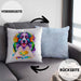 Australian Shepherd Besitzer Farbe Love Kissen mit Füllung 40x40 Geschenk Lustiger Spruch Geschenkidee Australian Shepherd Besitzerin (Grau) Blau Trendation