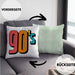 90er Jahre Kissen mit Füllung 40x40 "90's" - Retro Geschenk für Nostalgiker (Grau) Grün Trendation