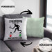 Tennis Kissen mit Füllung 40x40 Geschenk Lustige Kissen mit Füllung 40x40 Tennisfans - Geschenkidee Tennisspieler Ruft An (Grau) Grün Trendation