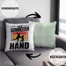 Handball Geschenk Kissen mit Füllung 40x40 Geschenkidee Handball-Spieler Handballspielerin Mädchen Jungs Old Schmetterhand (Grau) Grün Trendation