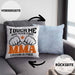MMA-Kissen mit Füllung 40x40 Geschenk für MMA-Kämpfer Geschenkidee First MMA Lesson (Grau) Blau Trendation