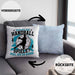 Handball Geschenk Kissen mit Füllung 40x40 Geschenkidee Handball-Spieler Handballspielerin Mädchen Jungs Warum Ich Handball Spiele? (Grau) Blau Trendation