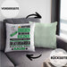Skateboarder Geschenk Kissen mit Füllung 40x40 Lustiger Spruch Erheben Sie Sich Der Skateboarder Betritt den Raum (Grau) Grün Trendation